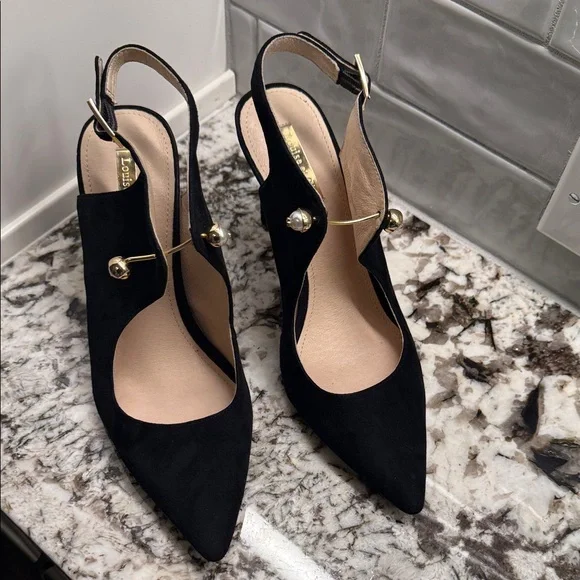Louise et Cie Black Heels with Gold Details - Picture 1 of 5